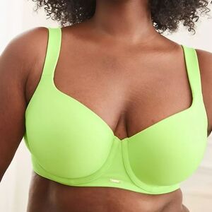 Lane Bryant Cacique Lime Green Modern Luxe Lightly Lined Balconette Bra …